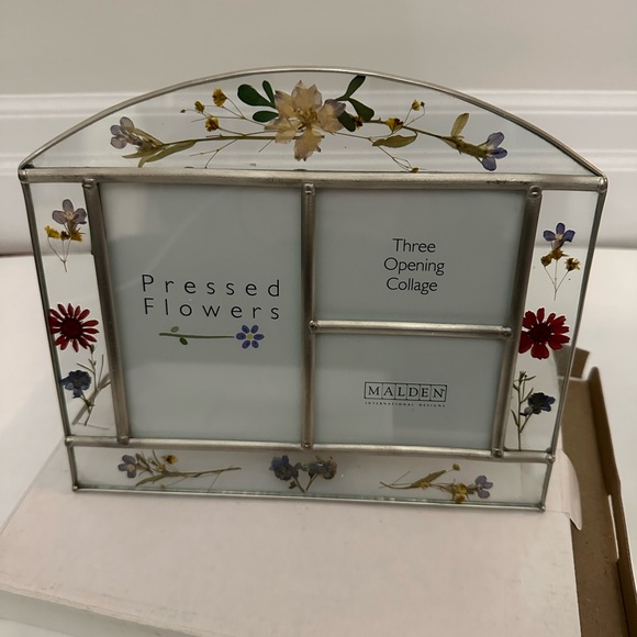 Malden pressed flowers 3 collage glass photo frame - Picture 5 of 7